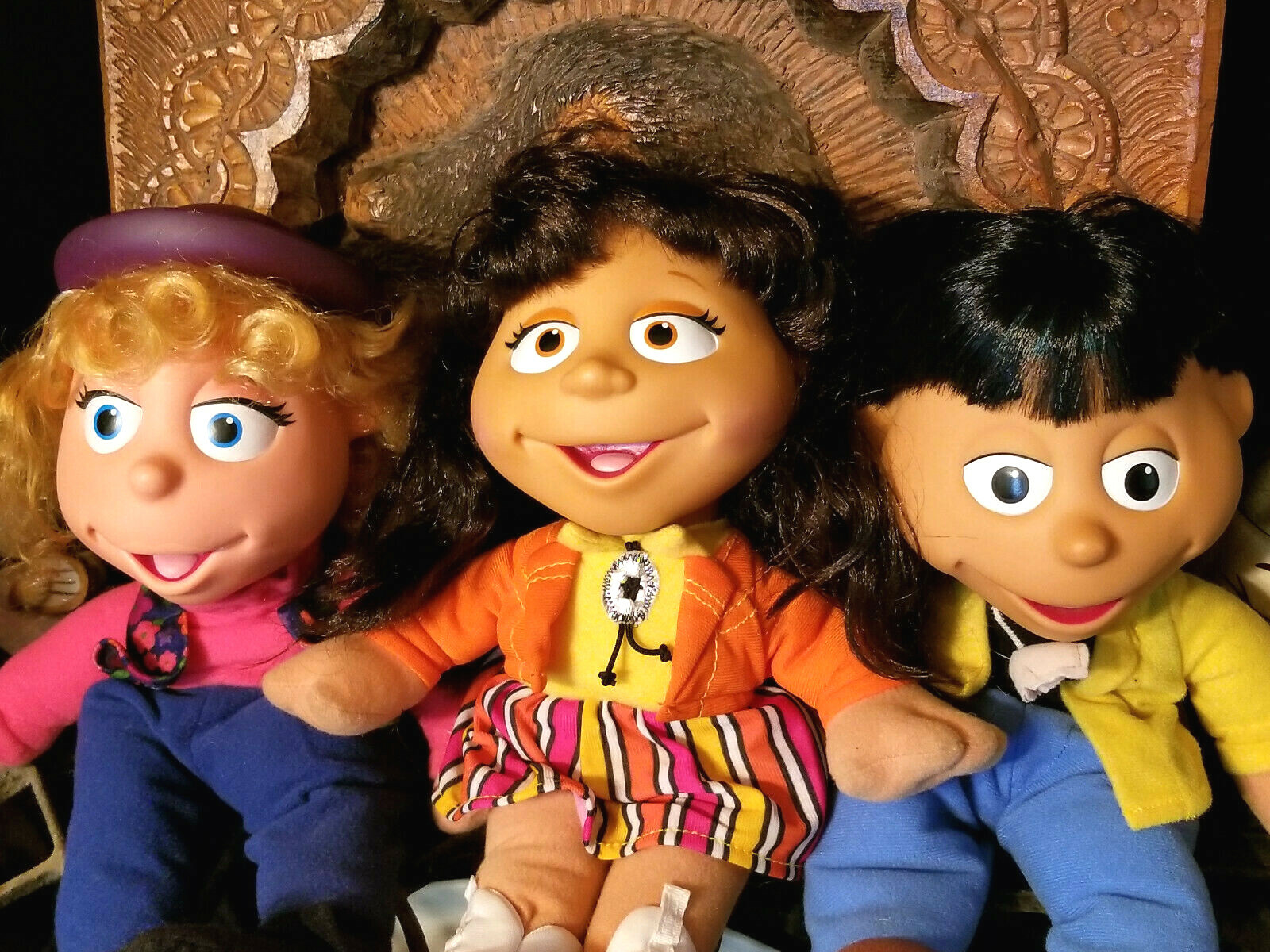 Lot of 3 Fisher Price 1994 Puzzle Place Dolls - Super Cute