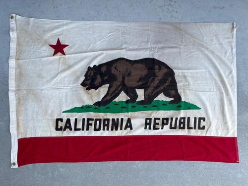 カリフォルニア州旗　ビンテージ 100%コットン カリフォルニア州旗 ヴィンテージスタイル