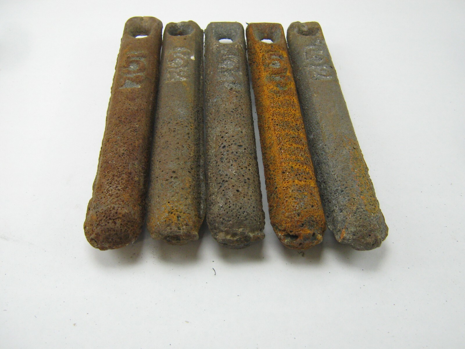 Lot of 5 Cast Iron Sash Window Weights 5 lbs 2 oz Free Priority Mail Shipping