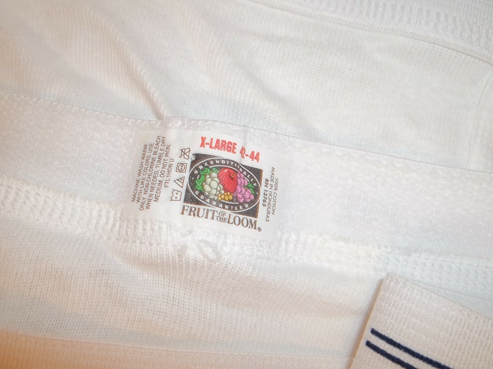 Vtg Unworn 3 Pairs FRUIT OF THE LOOM FTL UNDERWEAR BRIEFS Size XL 42-44 White