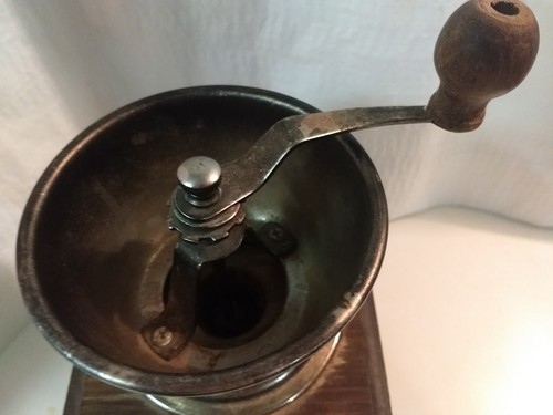 Mr Duddley International Vintage Wood And Metal Coffee Grinder Mill