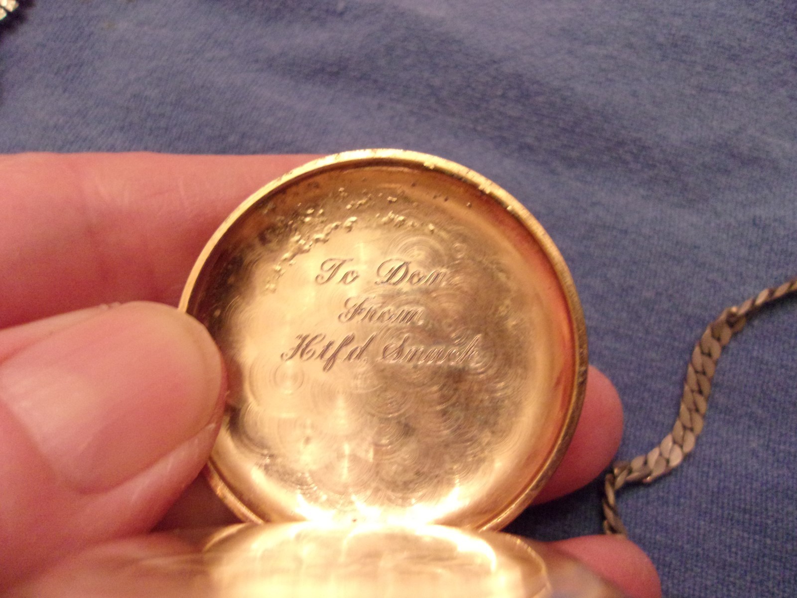 Vintage COLIBRI Quartz POCKET WATCH Swiss Made Service Award ~ WORKS