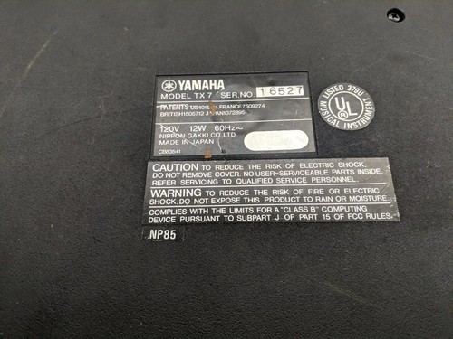 Yamaha TX7 FM Expander Synthesizer Cassette/MIDI Module RARE