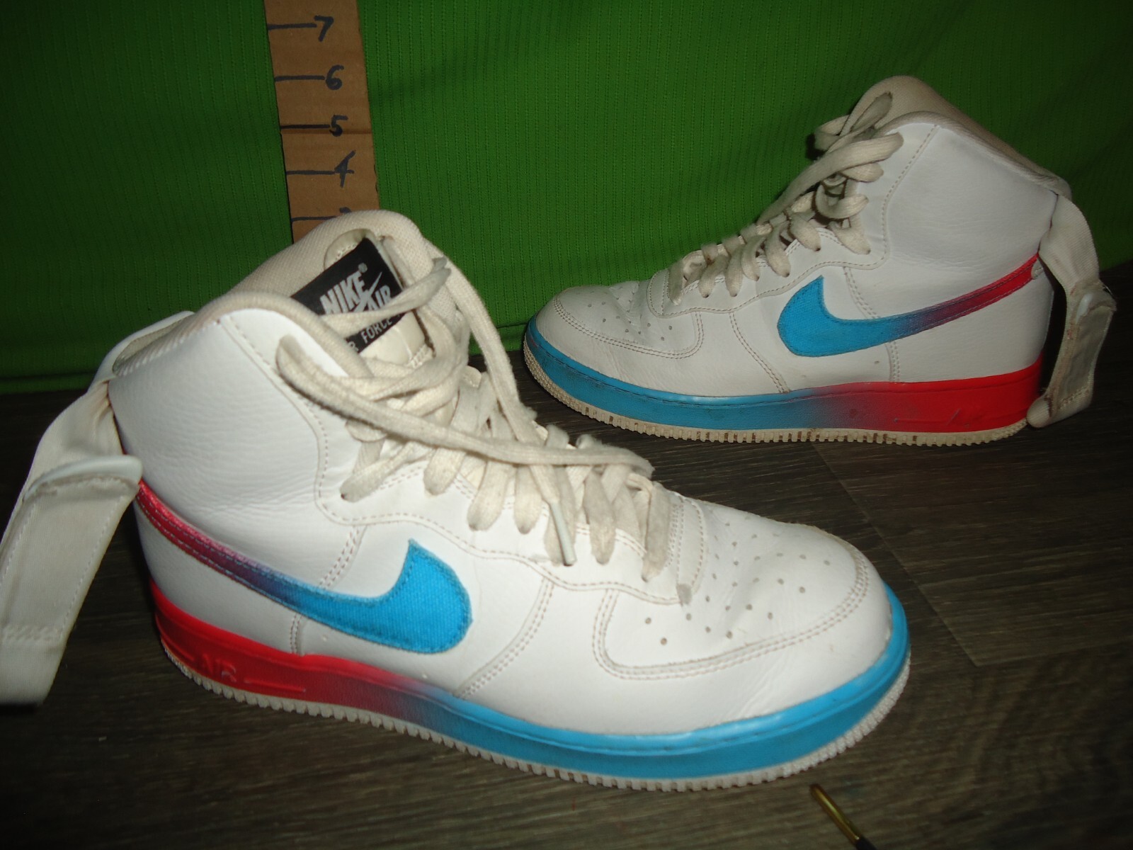 Nike AF1 air force one high top strap shoes mens usa 8 ember Nike AF1 air force one high top strap shoes mens usa 8 ember