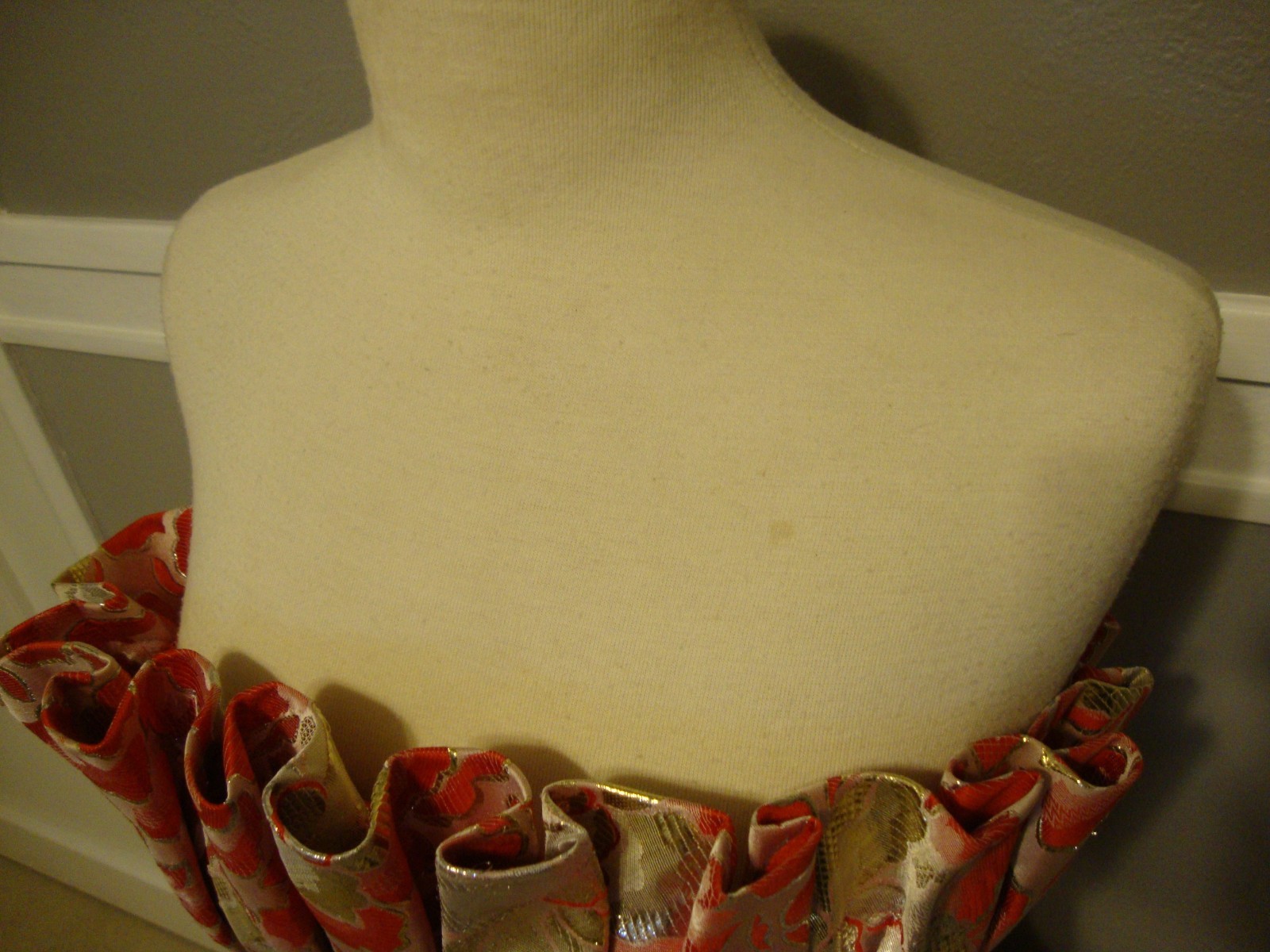 Cinderella Divine Strapless Dress, Flared Pleated Skirt, Pleated Neckline Size L