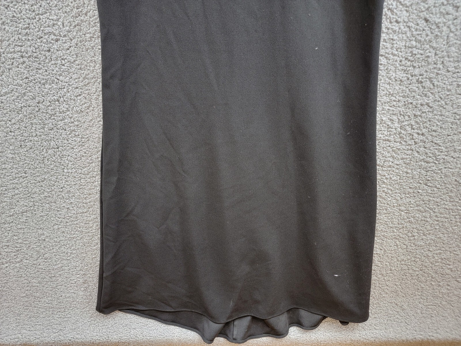 AQUA Scuba Crepe Illusion Boning Sheath Dress Women's 6 Black Back Zip Closure - Picture 4 of 15