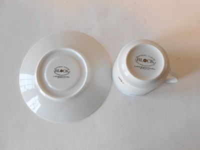 2 Block Langenthal Chateau Fleuri Cups & Saucers