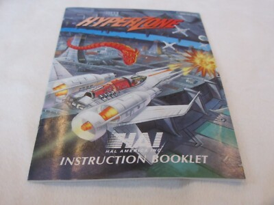 Hyperzone SNES Super Nintendo Manual Only Instruction Booklet - Good