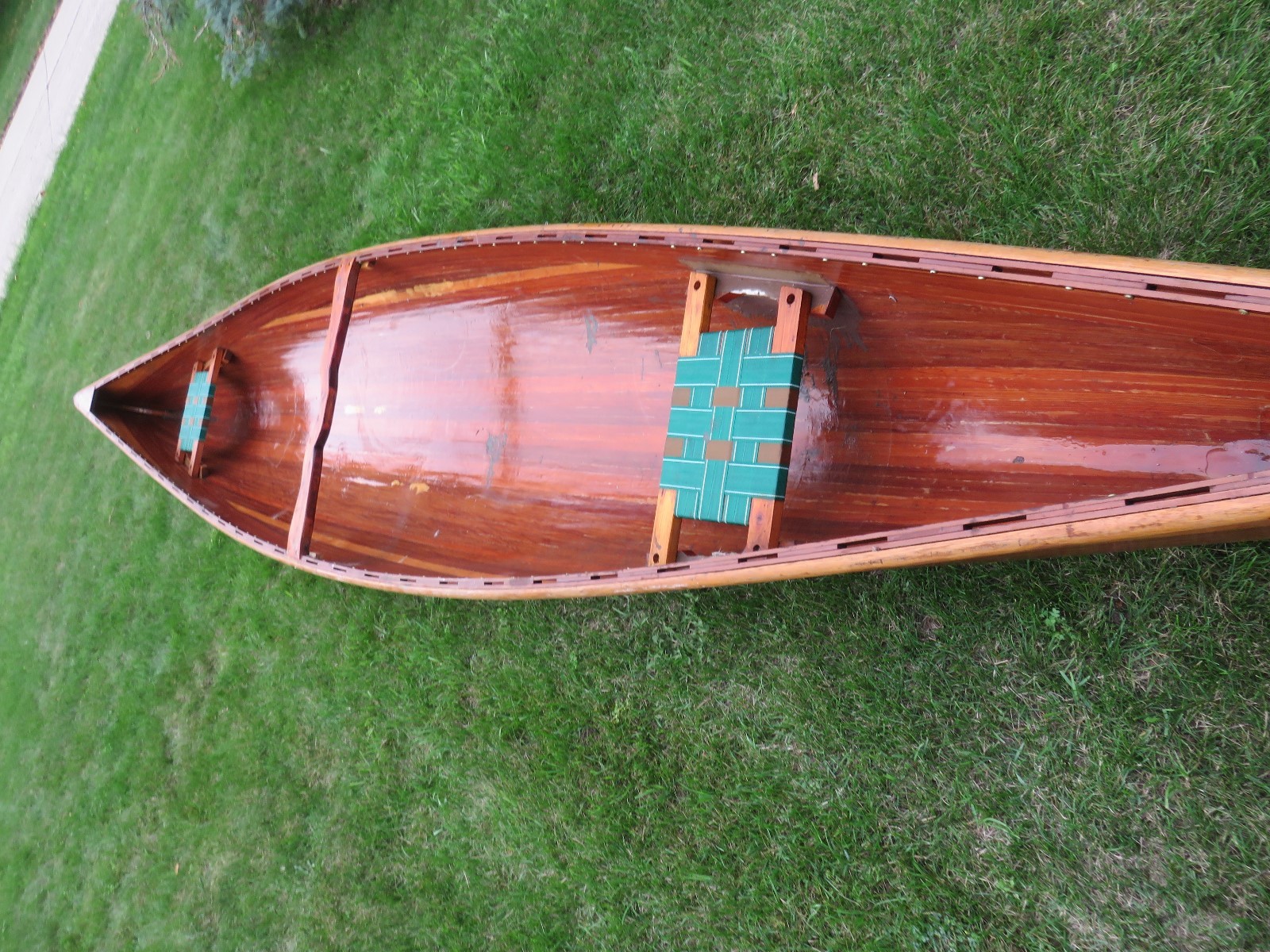 Wood Strip Canoe, handcrafted