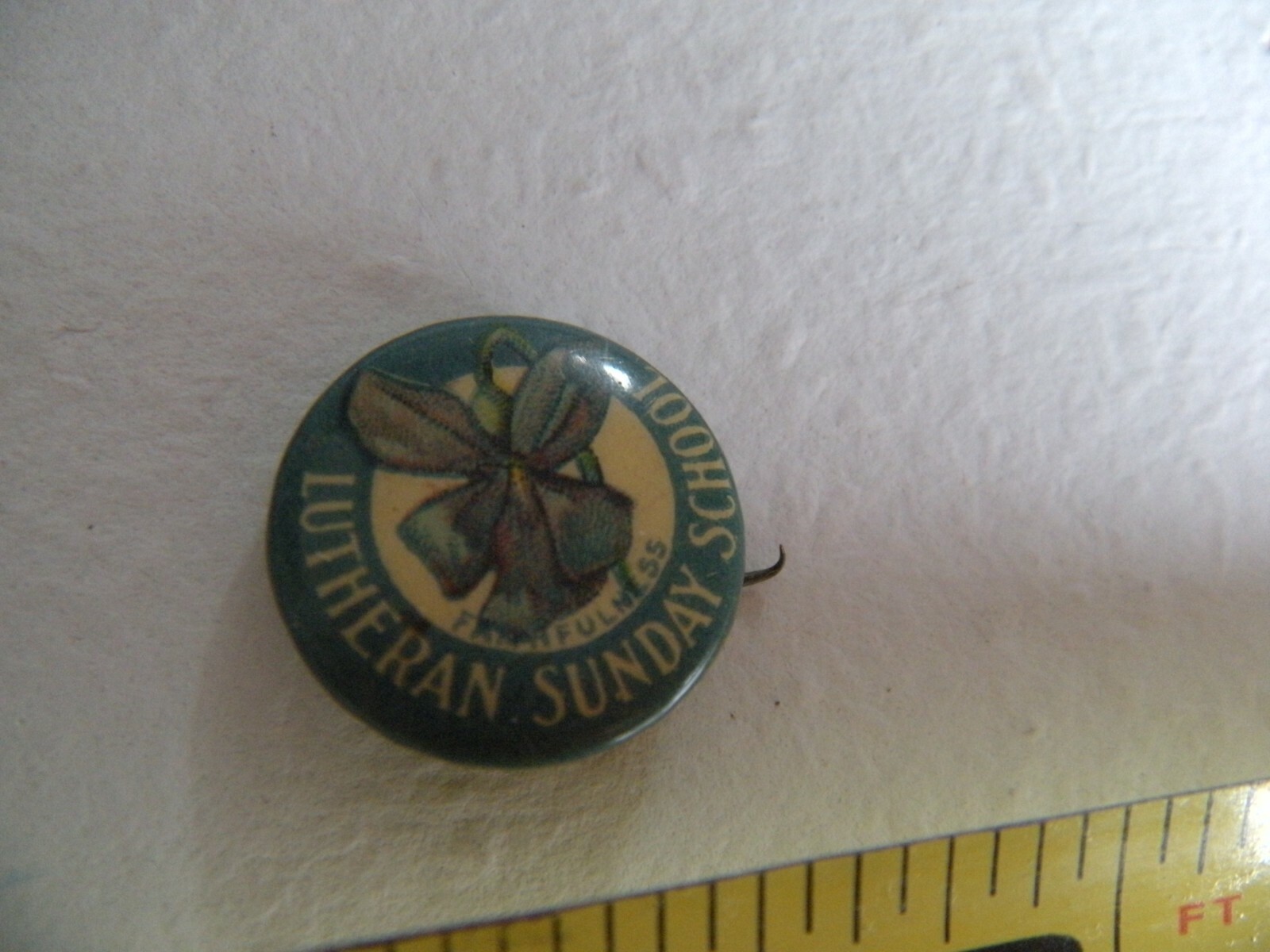 Vintage AUTHENTIC LUTHERAN Sunday School pin Faithfulness