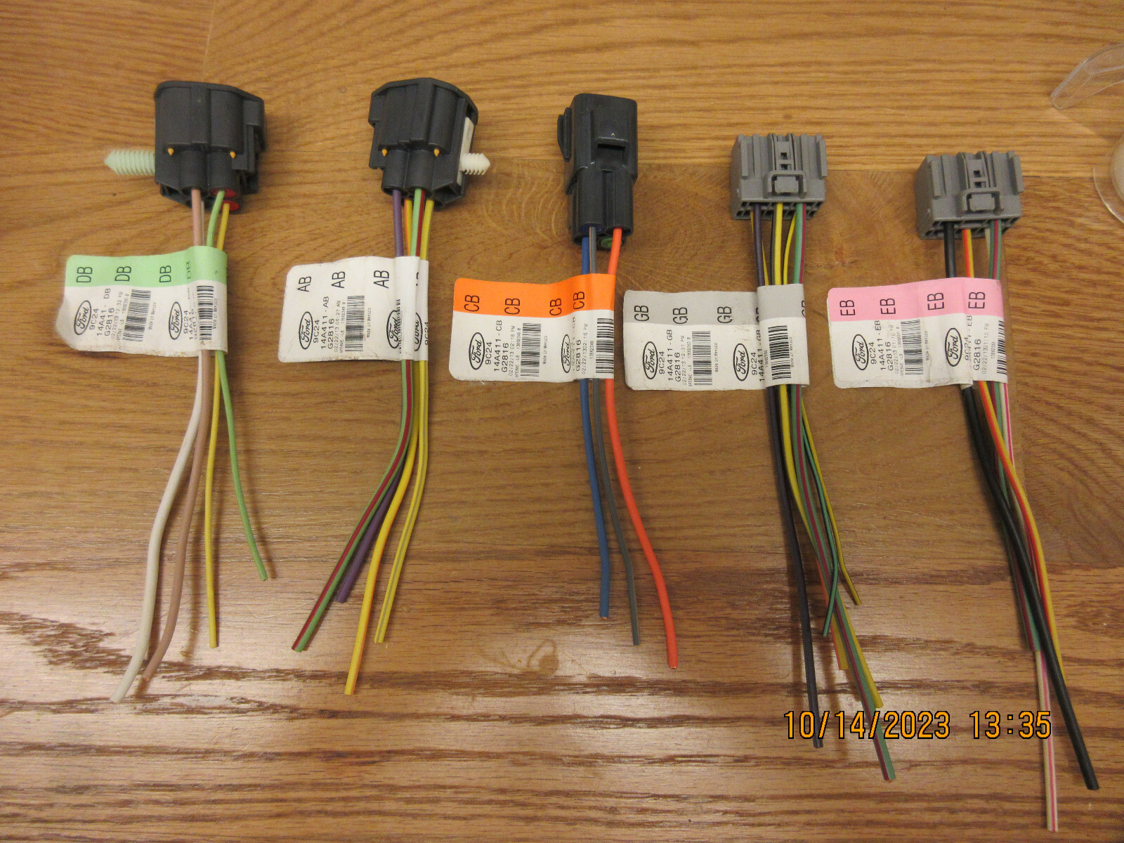 Ford 9C24 14A411- AC G2816 AB, GB, CB, DB, EB Wiring