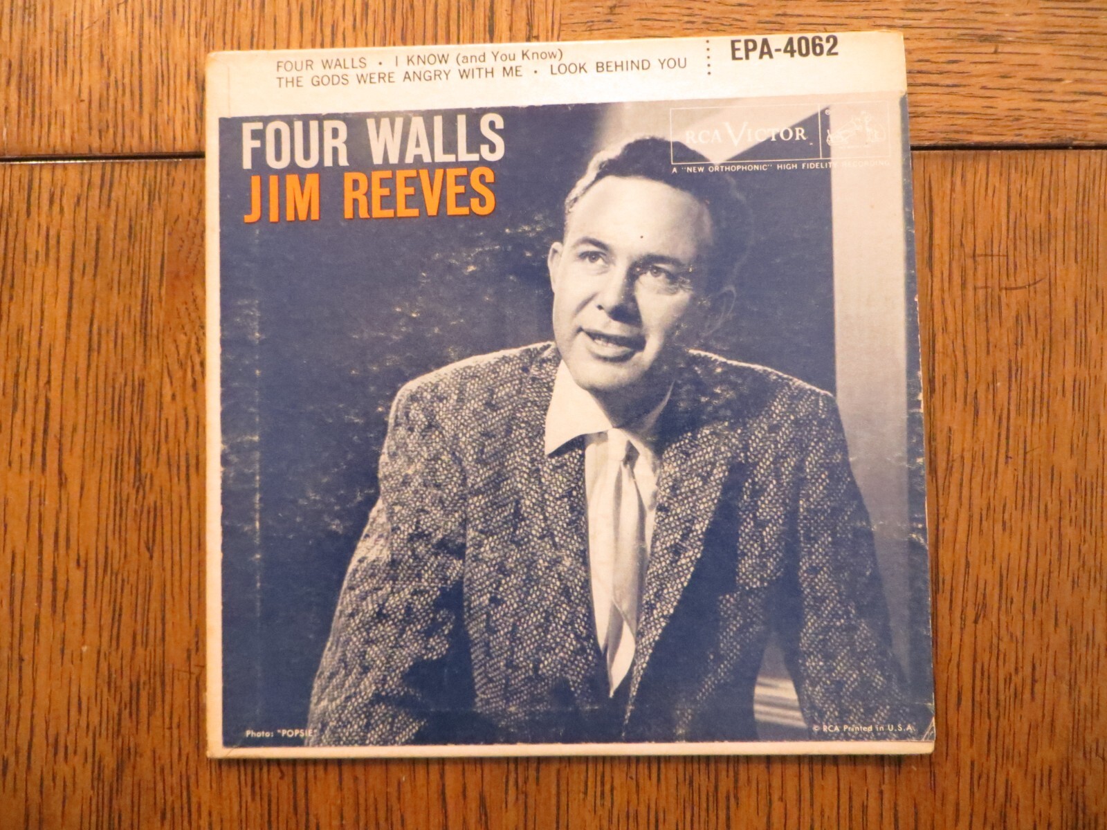 Jim Reeves – Four Walls - 1957 - RCA Victor EPA 4062 7