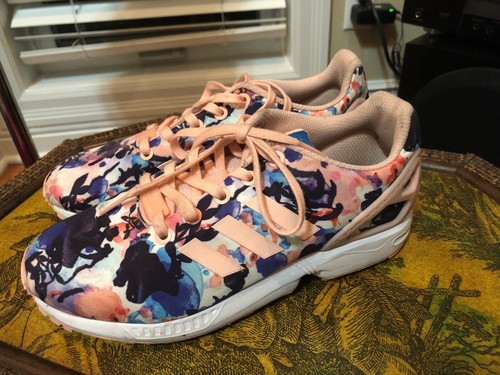 Adidas Torsion ZX FLUX Ortholite Pink PEACH Floral Running