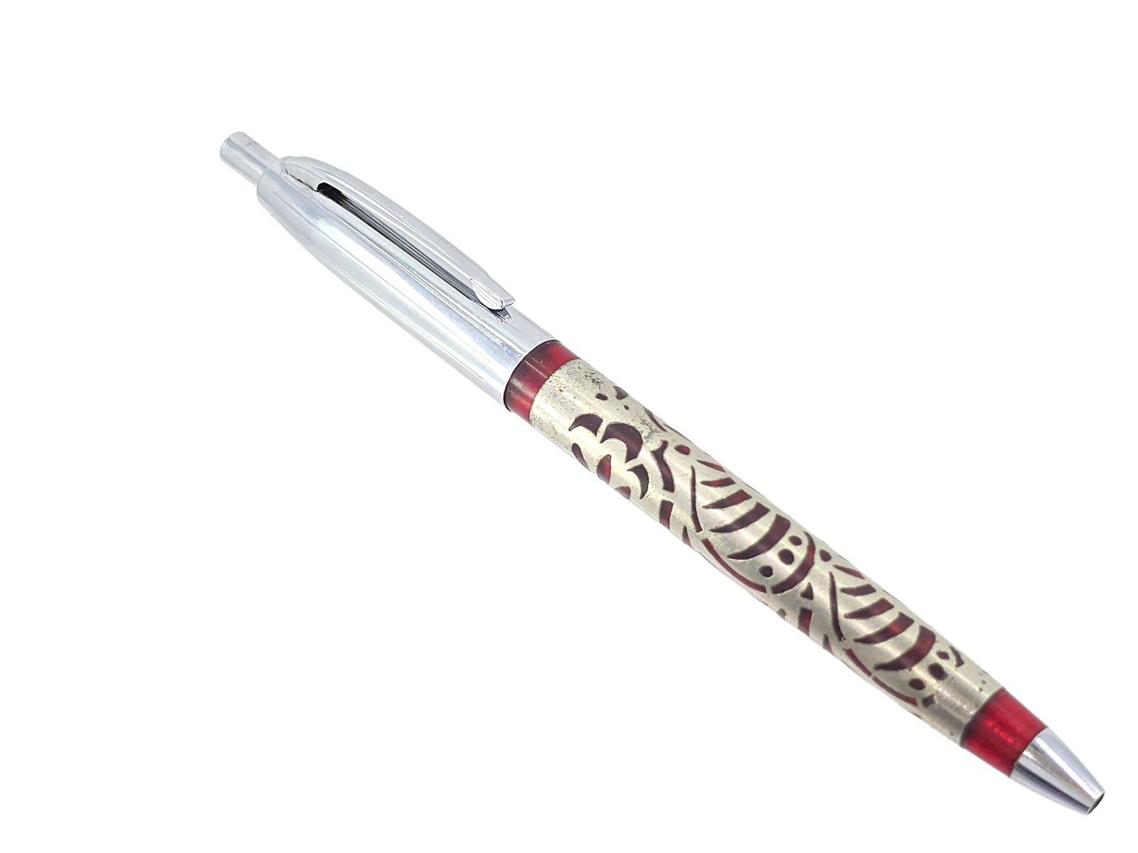VERY RARE VINTAGE SHEAFFER NOSTALGIA INTRICATE STERLING SILVER BALLPOINT PEN
