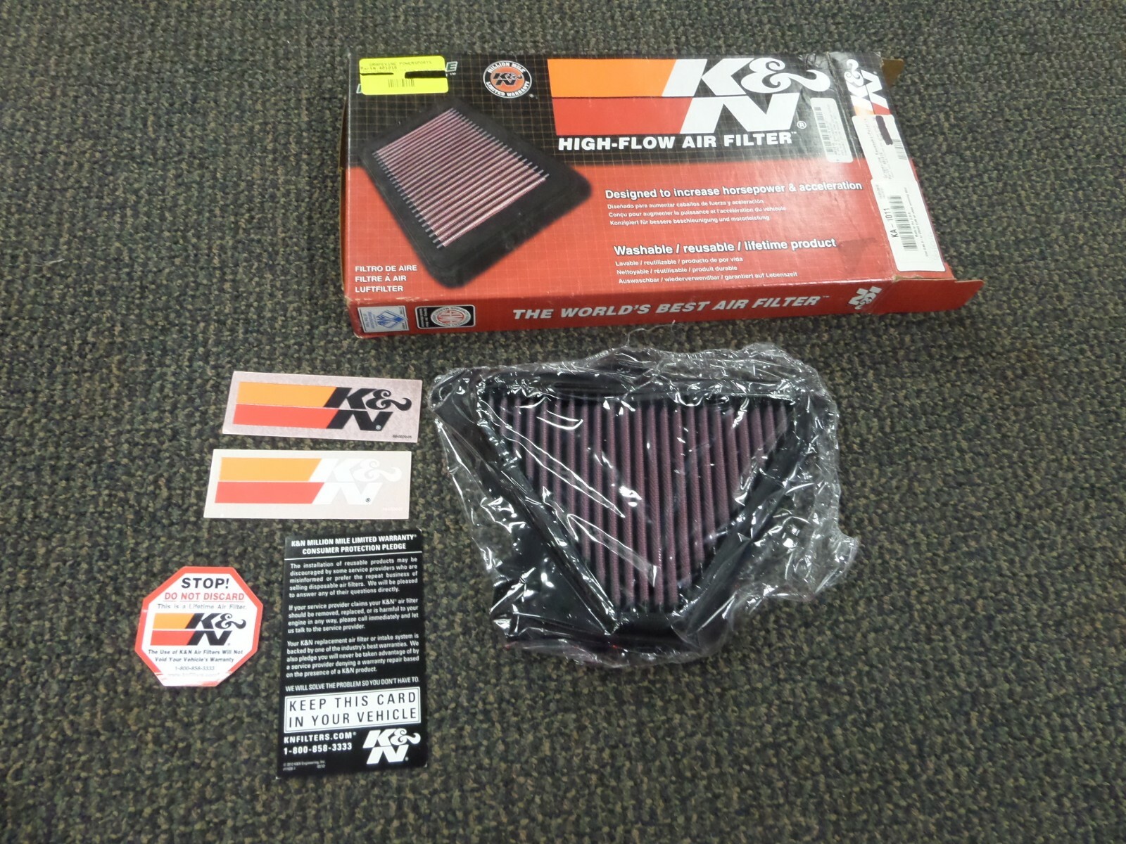 はなみず　1011 NOS K&N Reusable Air Filters Set Fits: Kawasaki ZX10R Ninja