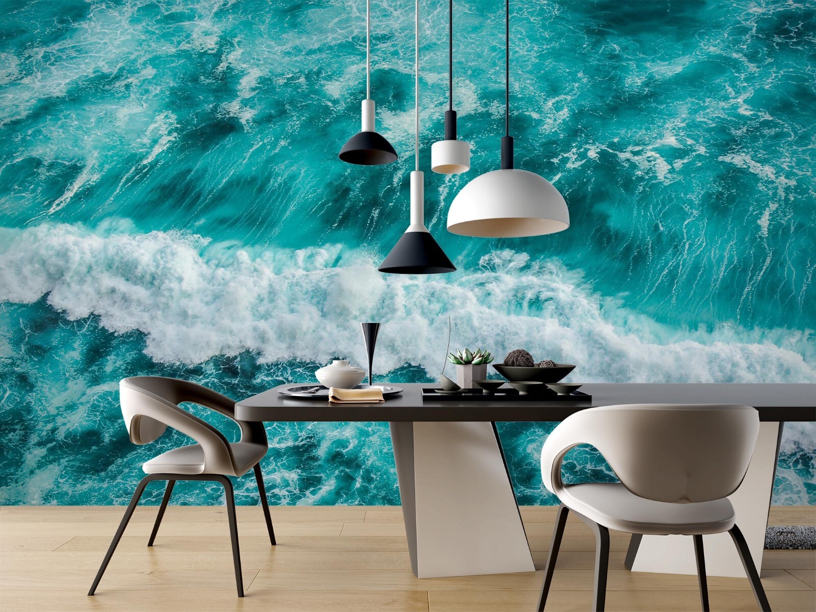 3D Ocean Waves E2428 Wallpaper Mural Paper Wall Print Indoor