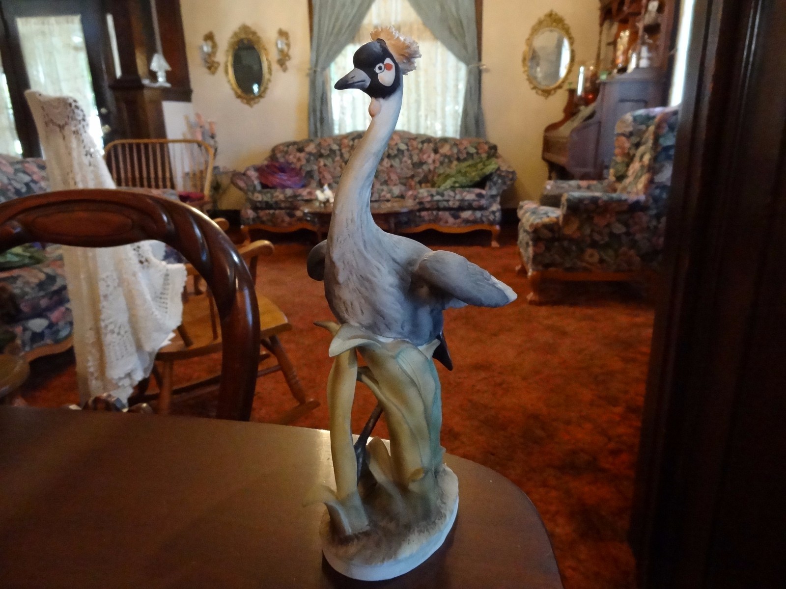 LEFTON China Female Crane Spaghetti Crest Porcelain #KW1058A Japan Vintage