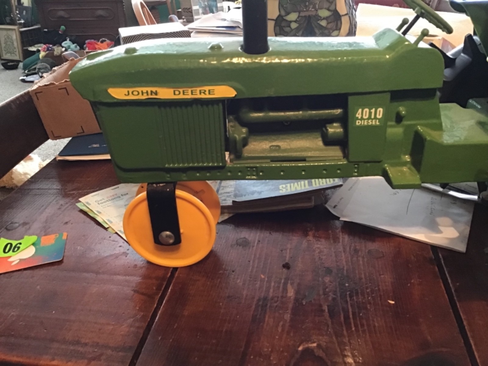 John Deere 4010 Diesel Tractor Die Cast Iron Metal Self Traveling Lawn Sprinkler