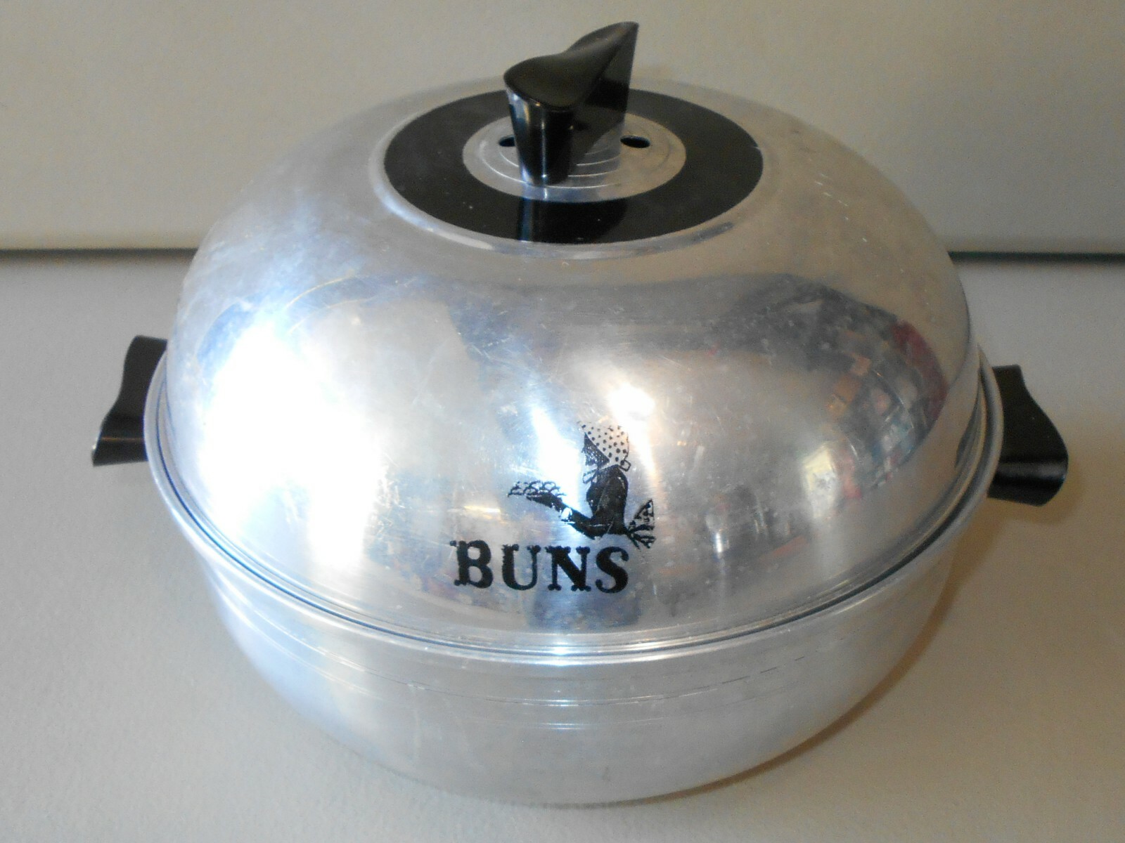 West Bend Vintage Aluminum 3 Piece Serving Oven Stove Top Bun Warmer