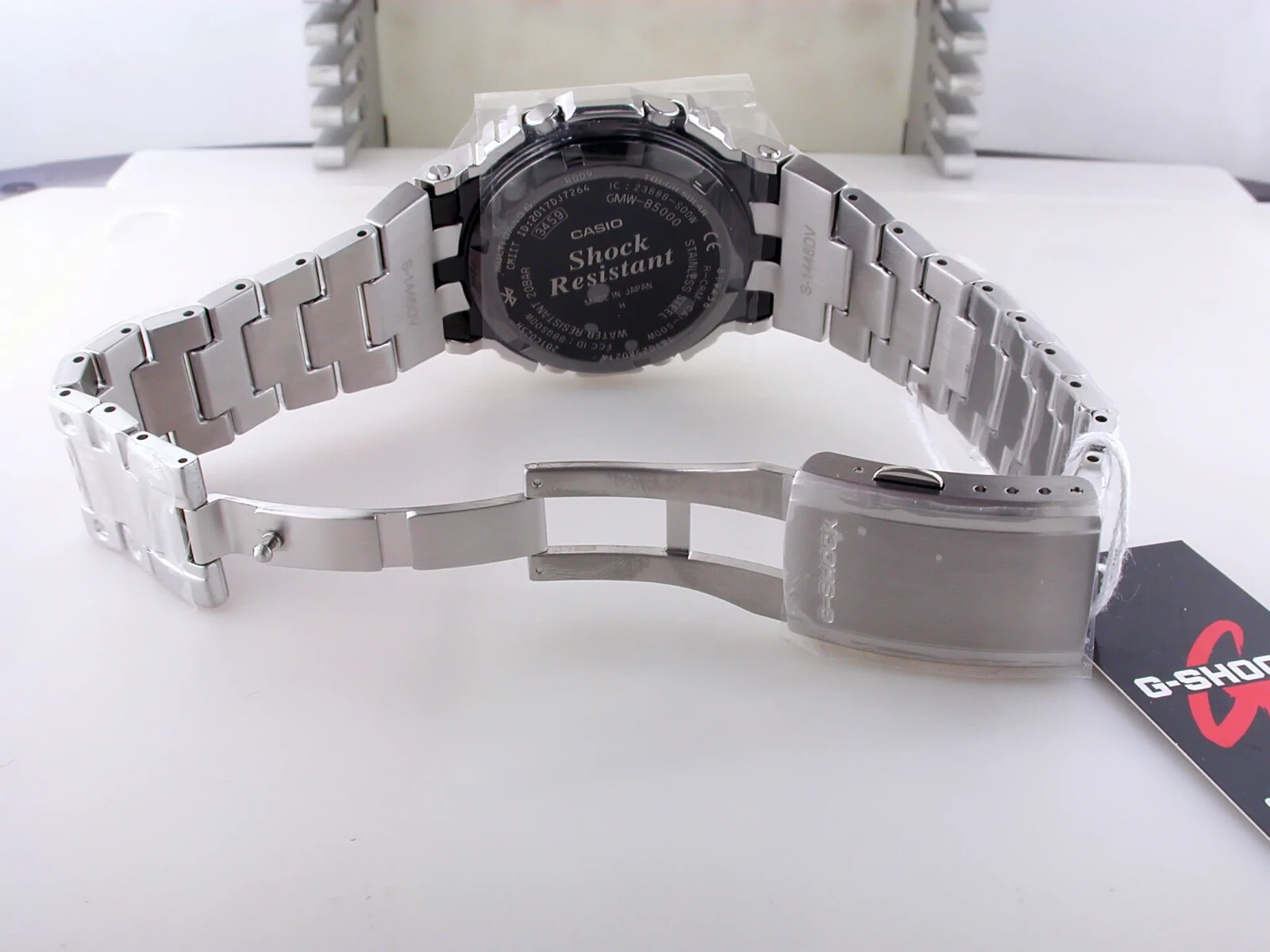 Pre-owned Casio G-shock Full Metal 5000 Seies Silver Watch Gmwb5000d-1