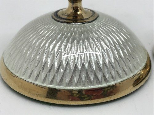 Art Deco D. Anderson NORWAY 925S Sterling Silver Guilloche Candlesticks (RF753)