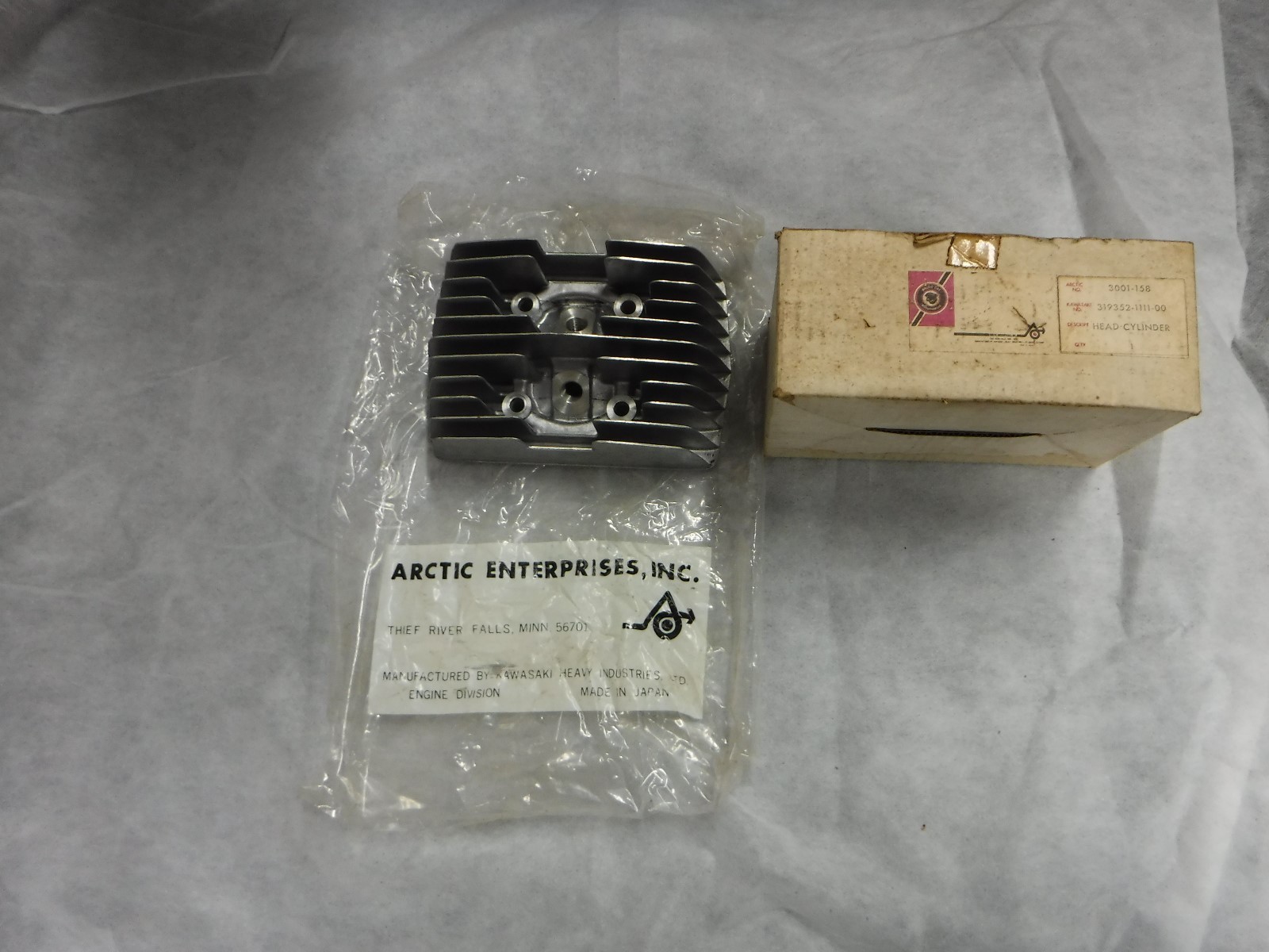 Arctic Cat 3001-158 twin plug cylinder head 340 440 340/RX2A