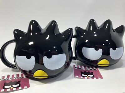 (Lot of 2) NEW! Badtz-Maru 3D Hello Kitty & Friends Sanrio Sculpted Ceramic Mug