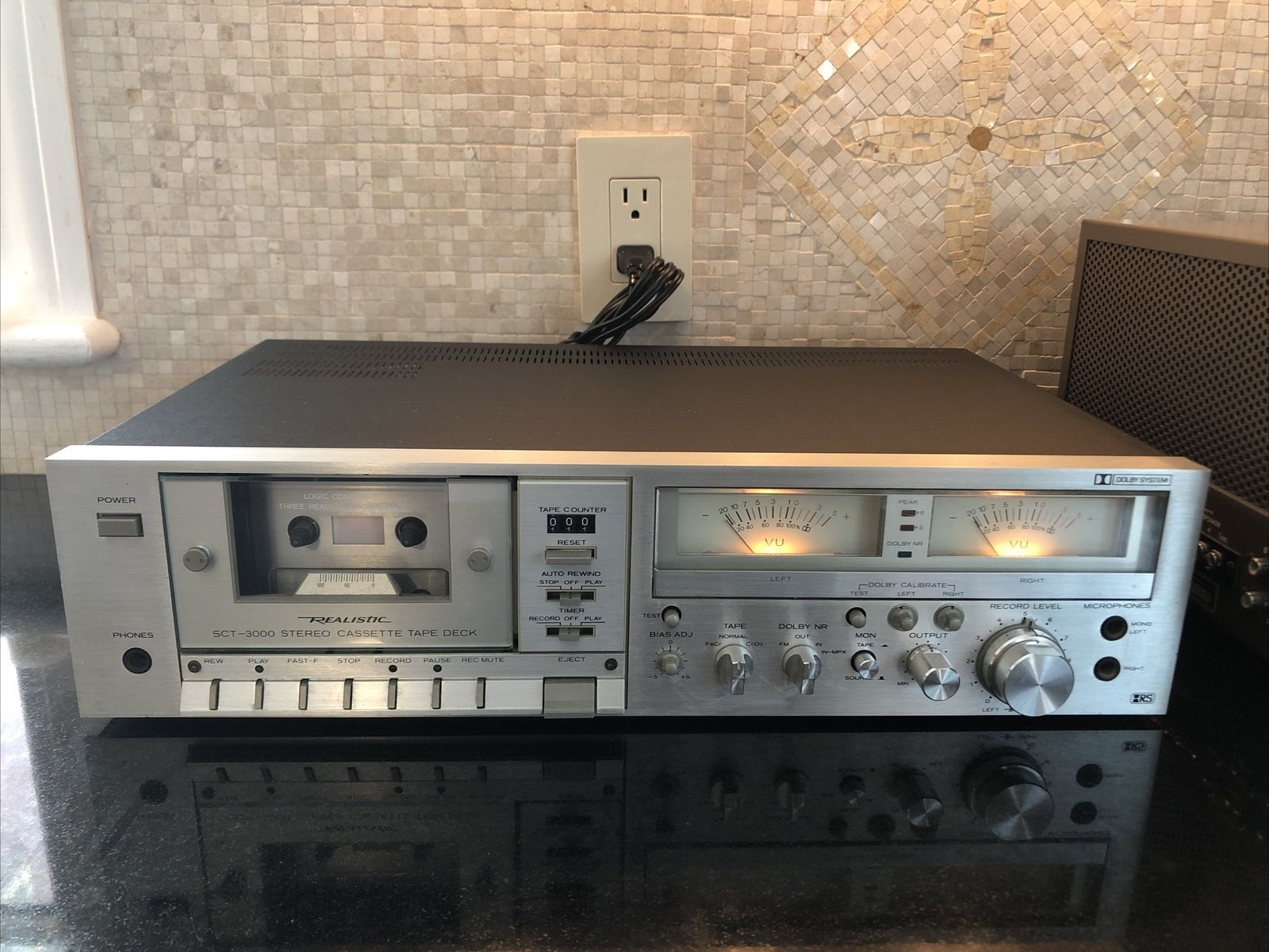 Mint Realistic SCT-3000 Stereo Cassette Tape Deck Dolby Three Head Dual Capstan