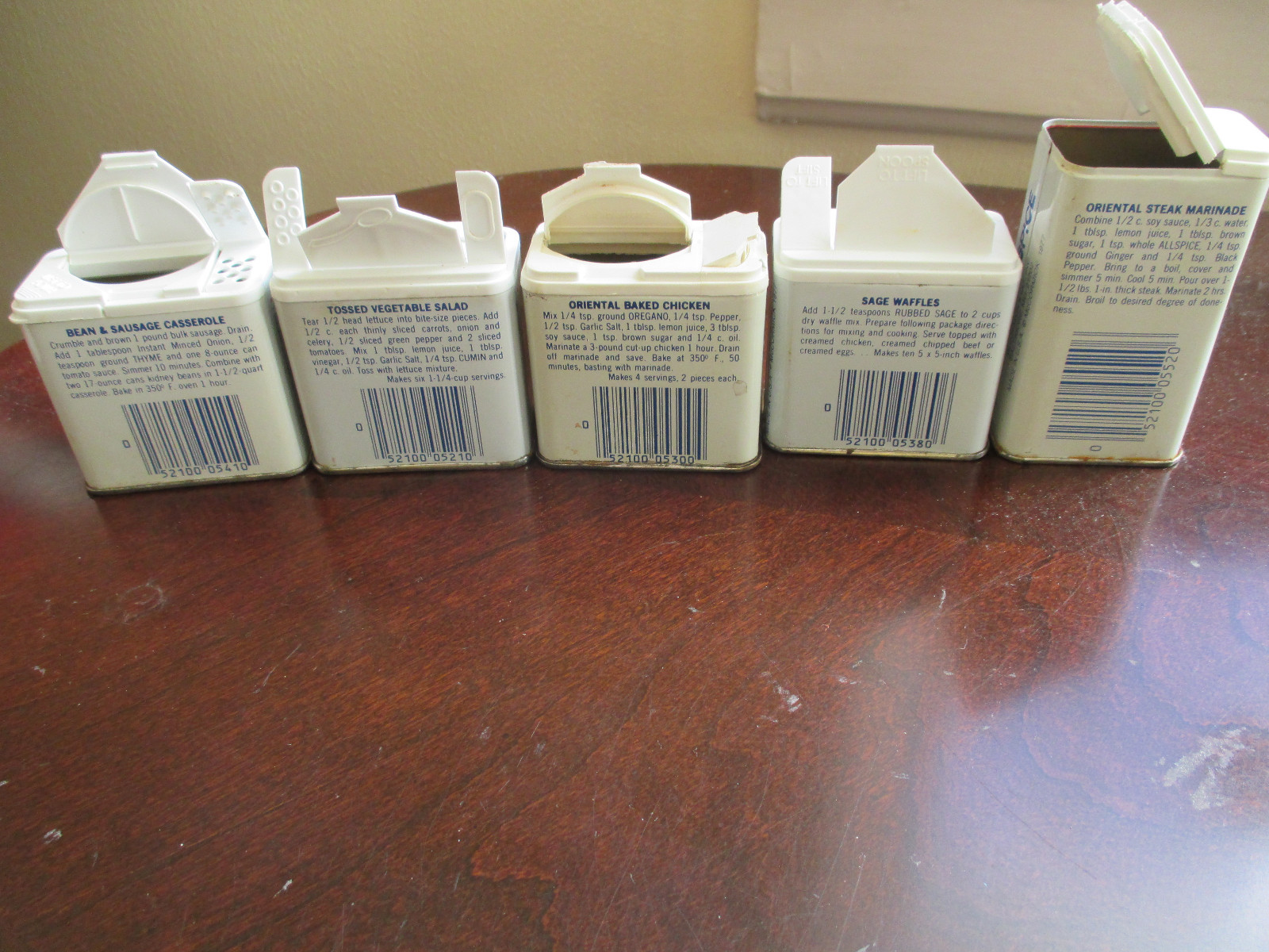 MCCORMICK CUMIN ALLSPICE SAGE THYME OREGANO SPICE TINS EMPTY