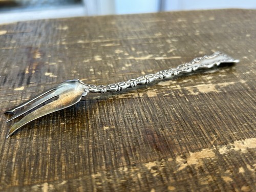 Antique Sterling Silver Pickle Fork by Mechanics Sterling Co / Watson St. Louis