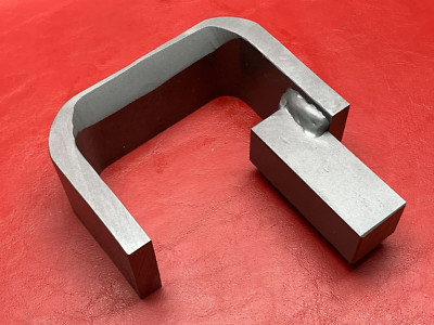 Anvil Bridge 1-1/8'' Hardy Hot Cut Anvil Plate Blacksmith Beveled Edge 2'' x 5''