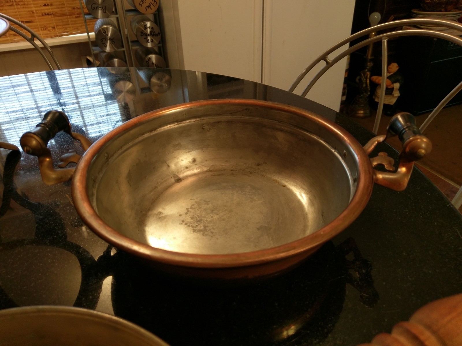 Gorgeous Antique Copper & Brass Double Boiler Chaffing Pan