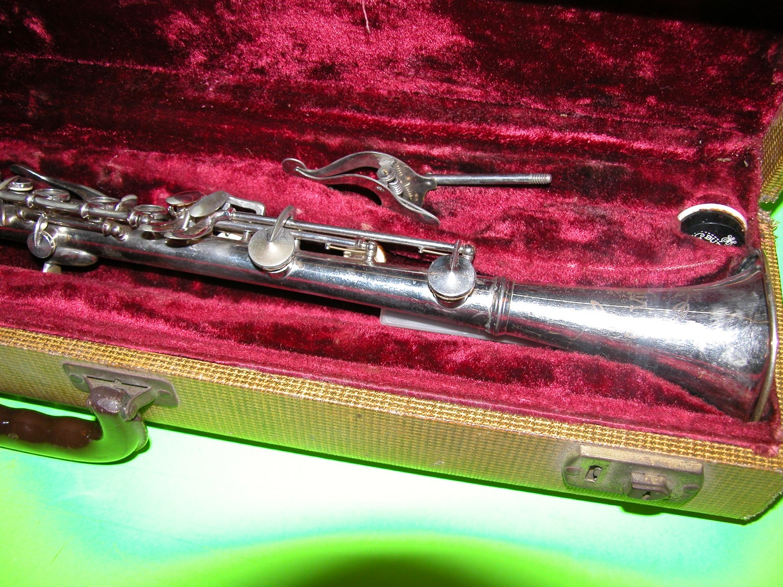 Vintage Viking Silver Metal Clarinet w/ Case