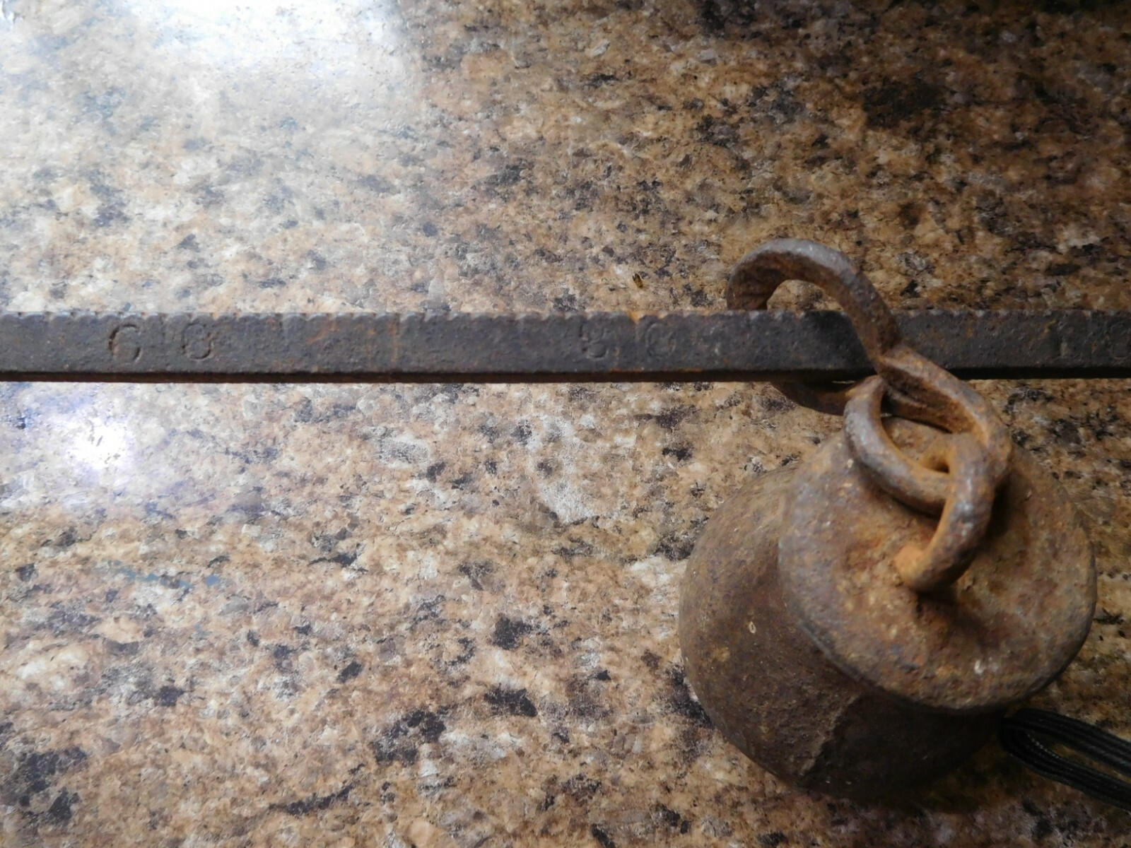 Vintage Rogers 1800's Buffalo Hide Fur Trapper Scale Primitive Iron Marked NR