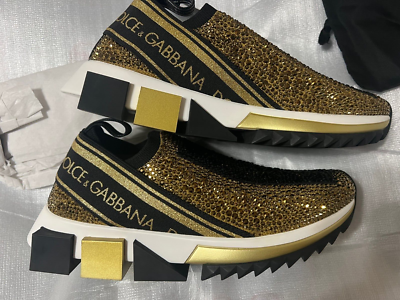 Dolce gabbana gold shoes hot sale