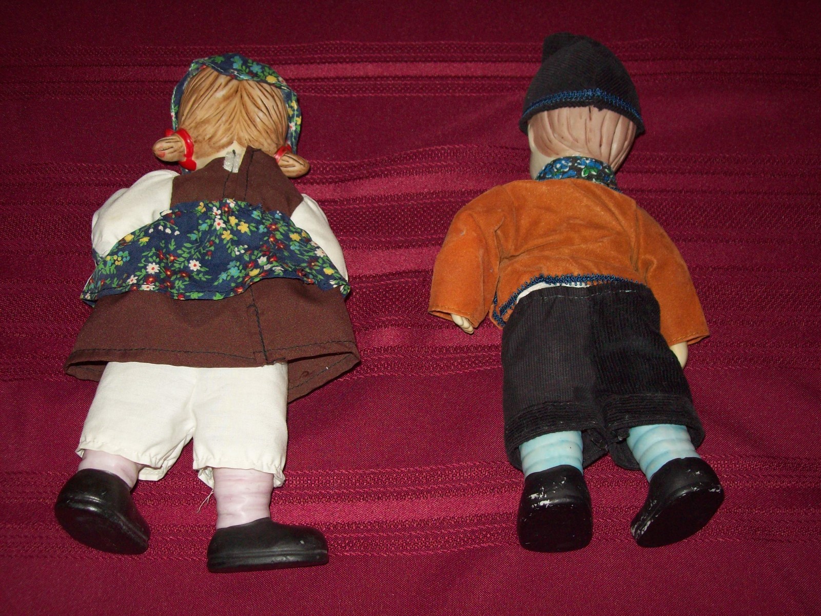 VINTAGE German BISQUE GIRL AND BOY DOLL 10