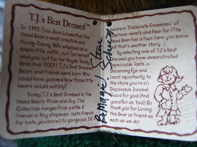 Boyds Bears Plush 2001 Clarion Festival Bear Bradie B. Bearsley 99096CI  Signed