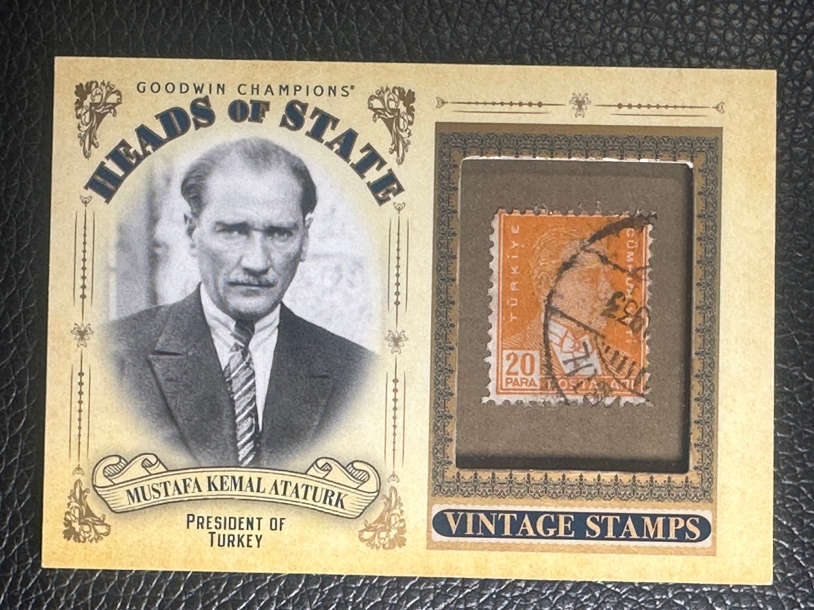 2020 Upper Deck Goodwin Champions Heads State Mustafa Kema Ataturk Vintage Stamp