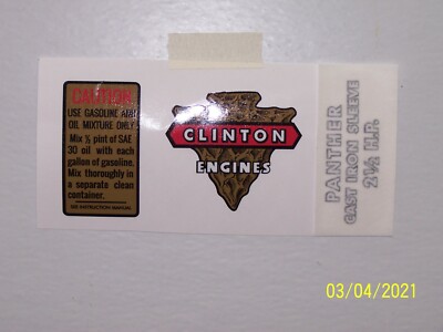 Clinton Panther A400 - A480 - A490 Engine Decal Set