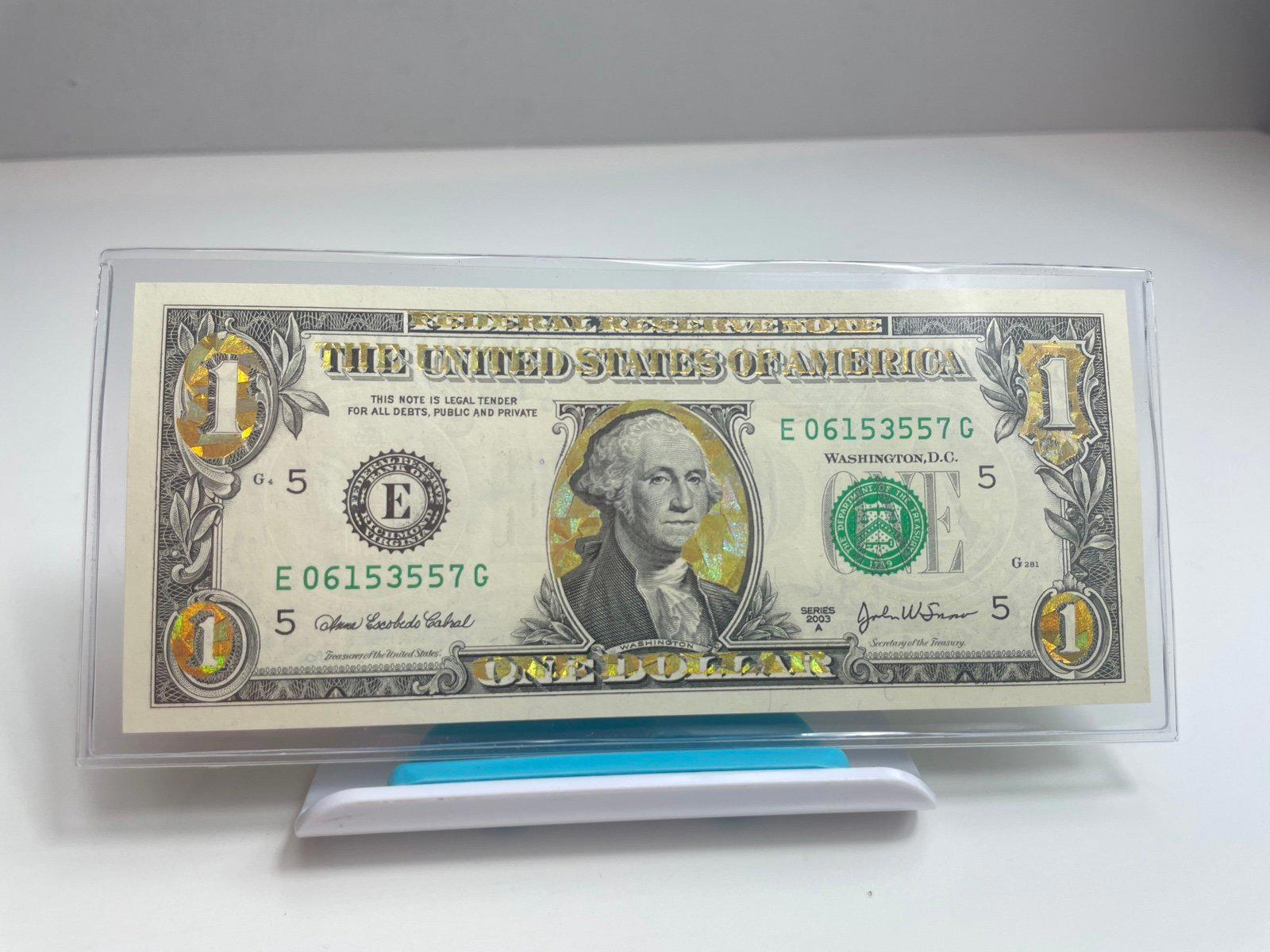 22k Gold Layered Uncirculated One Dollar Bill - Special