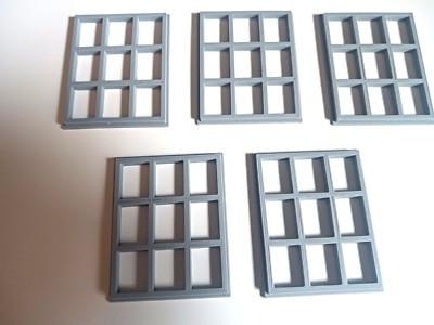 G Scale,  Windows   Pack of 5    3D PRINTED  ''GRAY''   1.935'' X 2.437''  1/24 1:24
