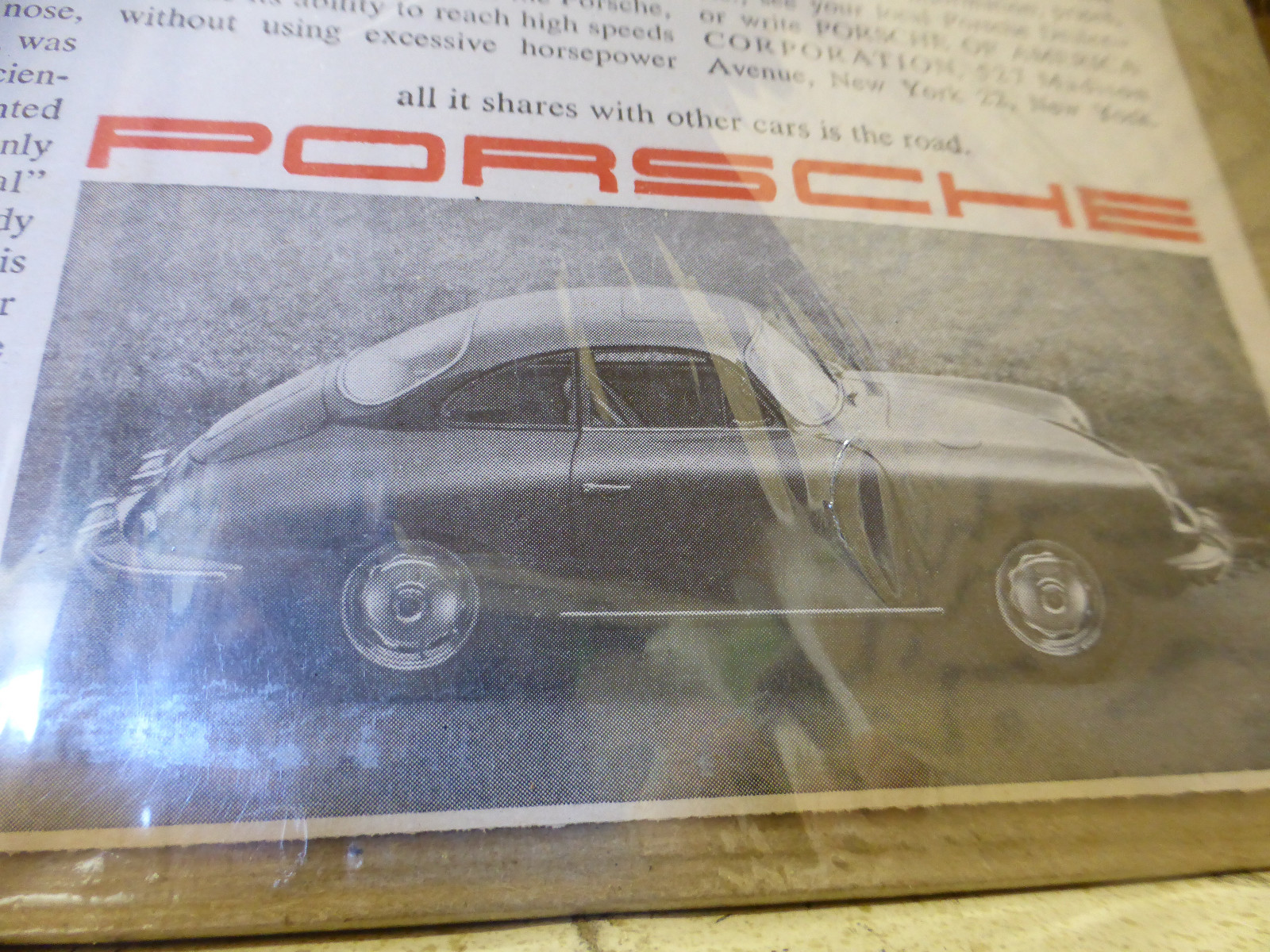 Porsche Aerodynamic Tulip 1962 Porsche 356 Vintage Print Advertisement