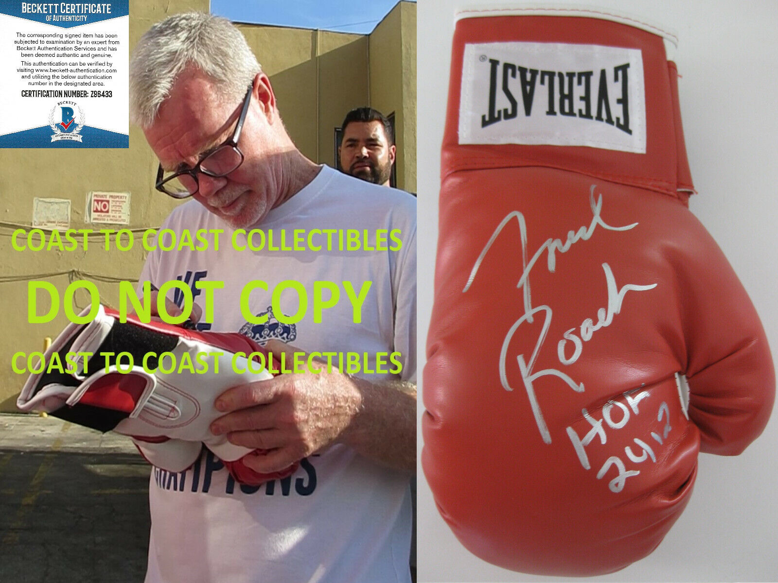 Freddie Roach Boxing Legend signed autographed boxing glove COA exact proof Beckett Freddie Roach Boxing Legend signed autographed boxing glove COA exact proof Beckett