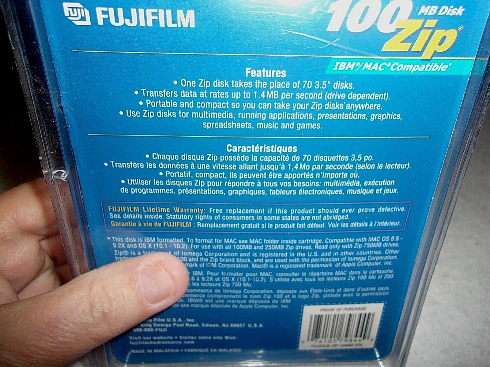 Fujifilm 100Mb Zip Disk 5 Pack~IBM/MAC Compatible~Sealed In Package!!!