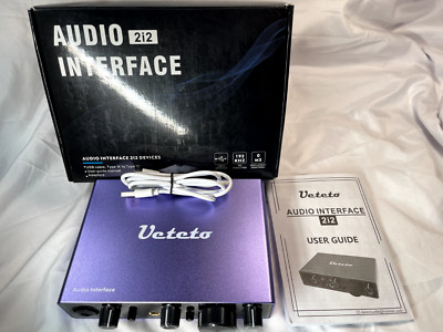 2i2 USB Audio Interface, Universal Audio Interface for PC, MAC/Music/Computer...