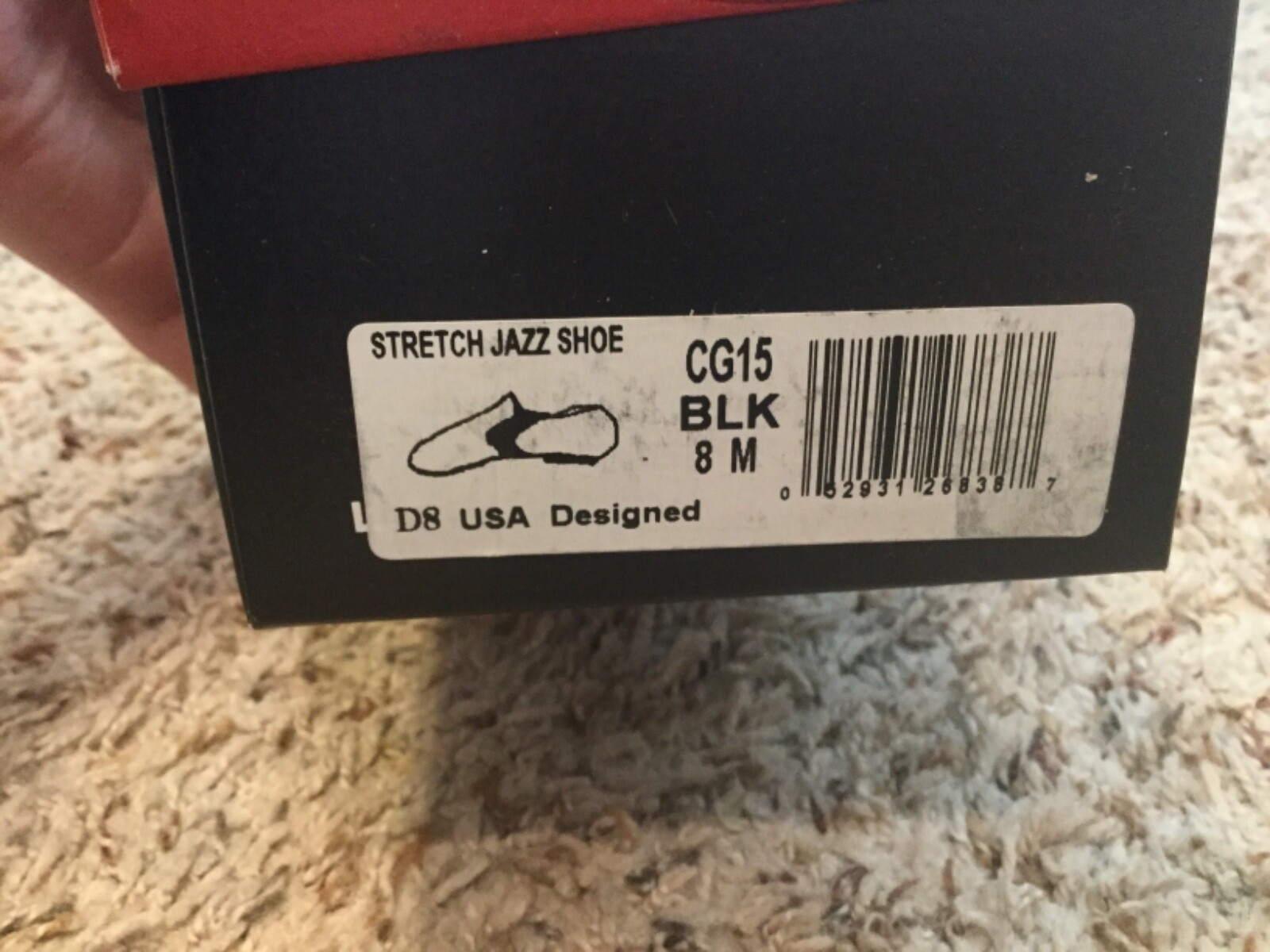 NEW Capezio Black Leather Stretch Jazz Dance Shoes Size 8 M In Box