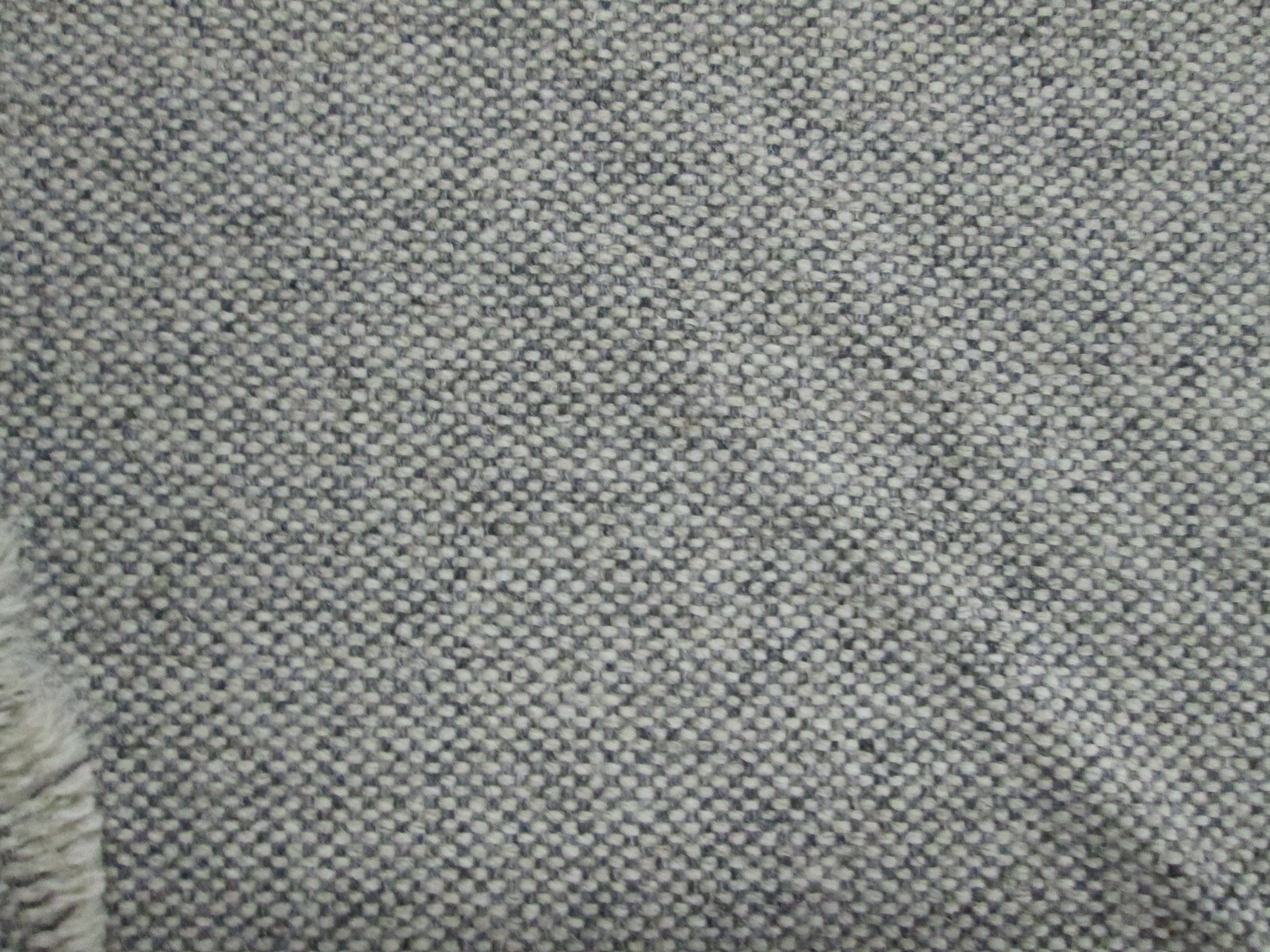 2 & 1/3 YARDS X 54 INCHES WIDE OF A WOVEN GRAY AND WHITE UPHOLSTERY FABRIC NO BA