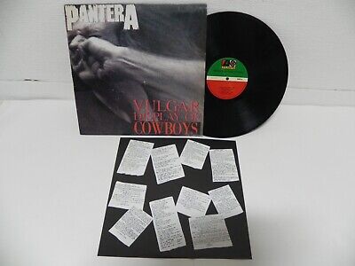 Pantera Vulgar Display Of Cowboys 1993 KOREA Different Tracks Vinyl LP W/Insert