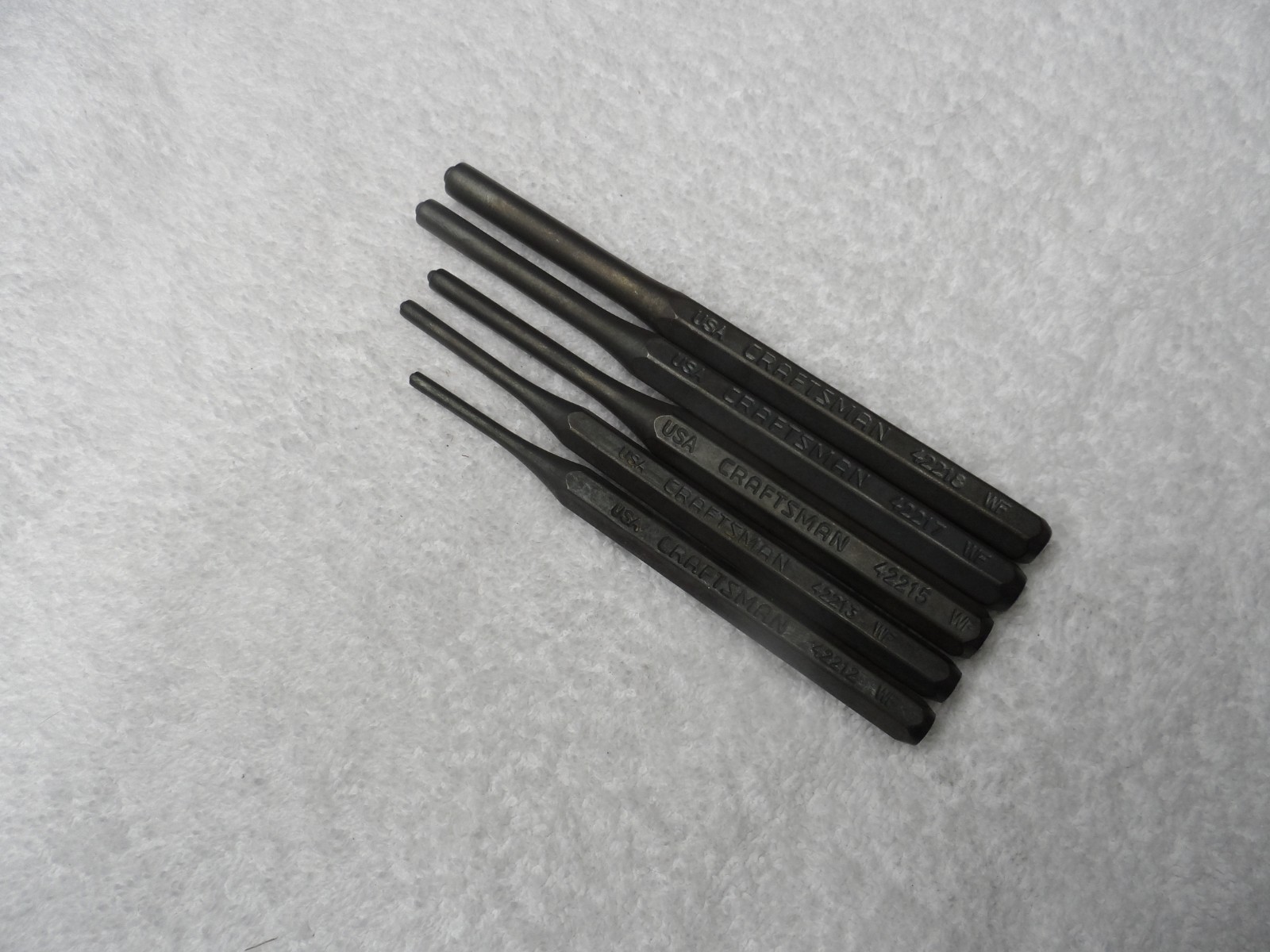 Craftsman Roll Pin Punch Set, Made In Usa (p/n 4221213151718) 5 Pcs