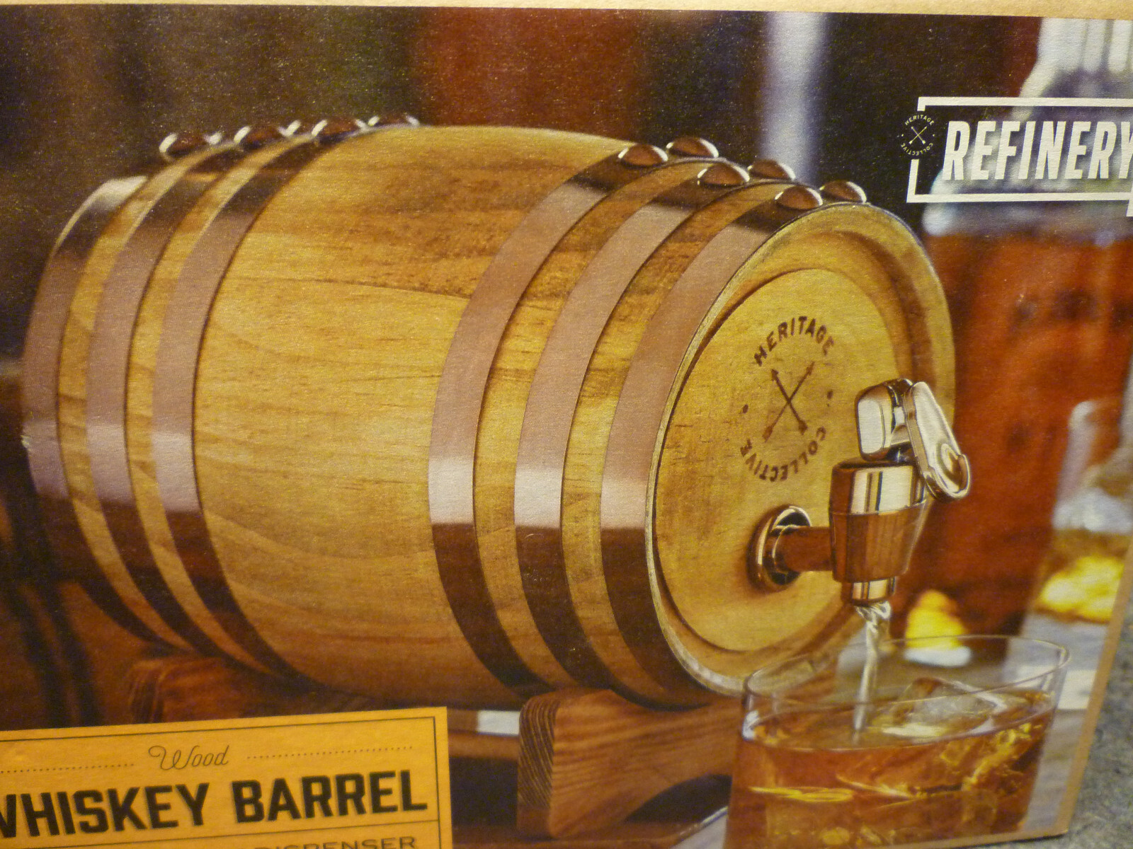 Купить Дозаторы для алкоголя REFINERY & co. Wood Whiskey Barrel Drink ...